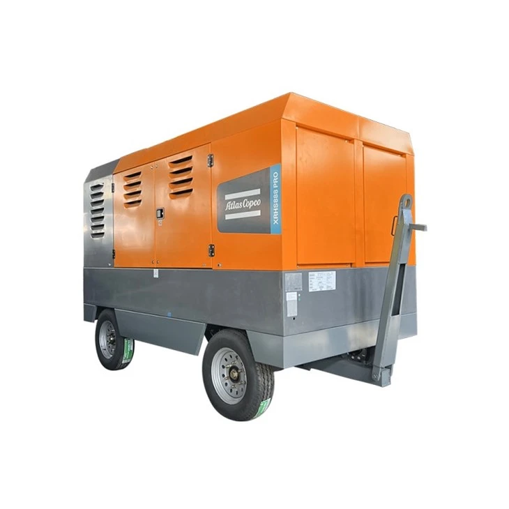 Compressor de ar de parafuso portátil a diesel da Atlas Copco